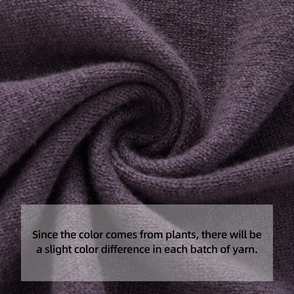 Women's Scarf 100% Cashmere Knitted Scarf Shawl Plant Dyeing 6438 - Picture 4 of 7